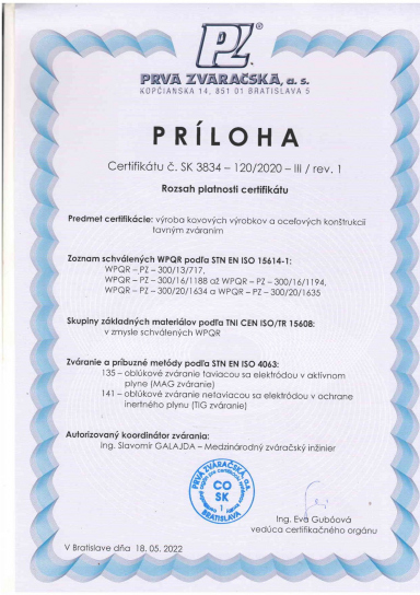 0 Certifikáty